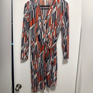 S-Twelve Geometric Long Sleeve Dress Size XL